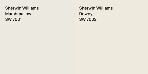 SW 7001 Marshmallow vs SW 7002 Downy