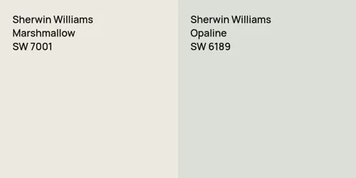 SW 7001 Marshmallow vs SW 6189 Opaline