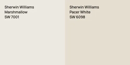 SW 7001 Marshmallow vs SW 6098 Pacer White