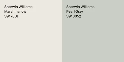 SW 7001 Marshmallow vs SW 0052 Pearl Gray