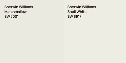 SW 7001 Marshmallow vs SW 8917 Shell White