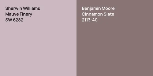 SW 6282 Mauve Finery vs 2113-40 Cinnamon Slate