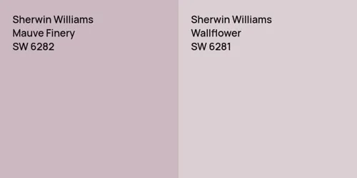 SW 6282 Mauve Finery vs SW 6281 Wallflower