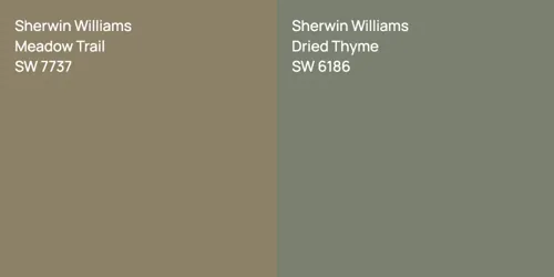 SW 7737 Meadow Trail vs SW 6186 Dried Thyme