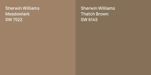 SW 7522 Meadowlark vs SW 6145 Thatch Brown