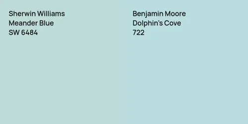 SW 6484 Meander Blue vs 722 Dolphin's Cove