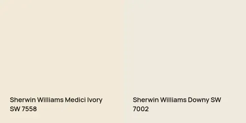 SW 7558 Medici Ivory vs SW 7002 Downy