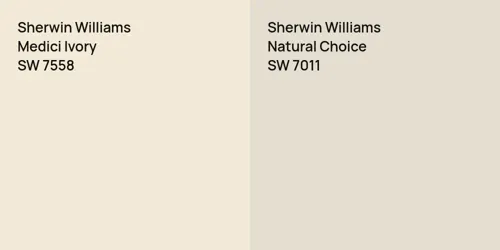 SW 7558 Medici Ivory vs SW 7011 Natural Choice