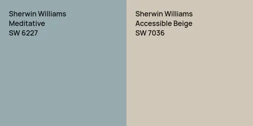 SW 6227 Meditative vs SW 7036 Accessible Beige