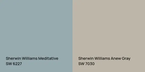 SW 6227 Meditative vs SW 7030 Anew Gray