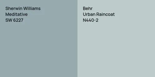 SW 6227 Meditative vs N440-2 Urban Raincoat