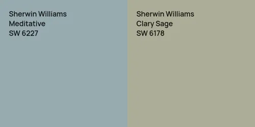 SW 6227 Meditative vs SW 6178 Clary Sage