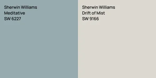 SW 6227 Meditative vs SW 9166 Drift of Mist