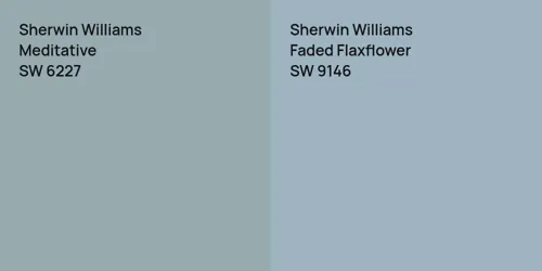 SW 6227 Meditative vs SW 9146 Faded Flaxflower