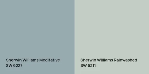 SW 6227 Meditative vs SW 6211 Rainwashed