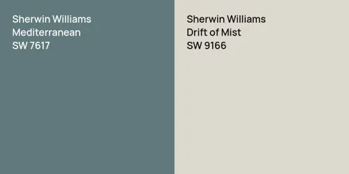 SW 7617 Mediterranean vs SW 9166 Drift of Mist