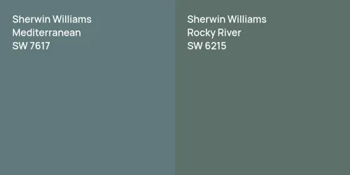 SW 7617 Mediterranean vs SW 6215 Rocky River