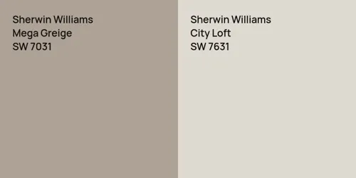 SW 7031 Mega Greige vs SW 7631 City Loft