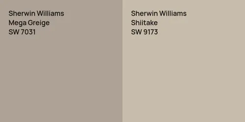 SW 7031 Mega Greige vs SW 9173 Shiitake