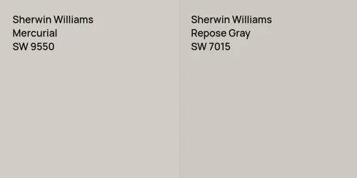 SW 9550 Mercurial vs SW 7015 Repose Gray