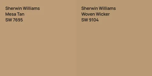 SW 7695 Mesa Tan vs SW 9104 Woven Wicker