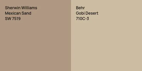 SW 7519 Mexican Sand vs 710C-3 Gobi Desert