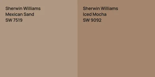 SW 7519 Mexican Sand vs SW 9092 Iced Mocha