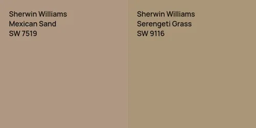 SW 7519 Mexican Sand vs SW 9116 Serengeti Grass