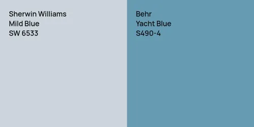 SW 6533 Mild Blue vs S490-4 Yacht Blue