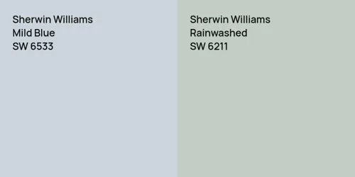 SW 6533 Mild Blue vs SW 6211 Rainwashed