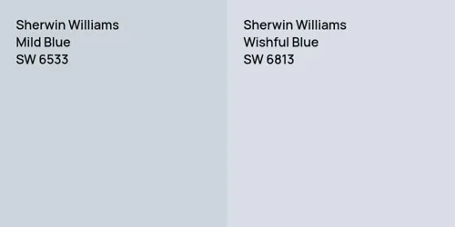 SW 6533 Mild Blue vs SW 6813 Wishful Blue