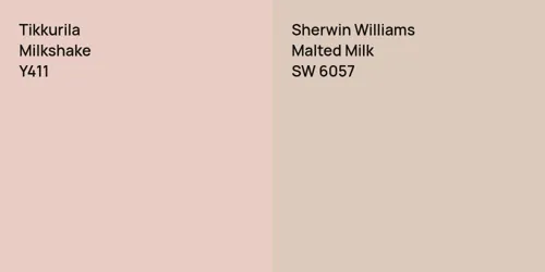 Y411 Milkshake vs SW 6057 Malted Milk