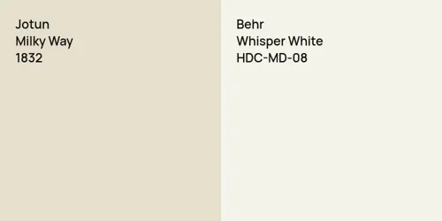 1832 Milky Way vs HDC-MD-08 Whisper White