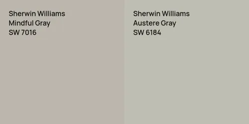 SW 7016 Mindful Gray vs SW 6184 Austere Gray