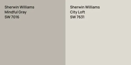 SW 7016 Mindful Gray vs SW 7631 City Loft