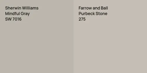 SW 7016 Mindful Gray vs 275 Purbeck Stone