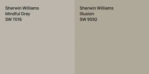 SW 7016 Mindful Gray vs SW 9592 Illusion