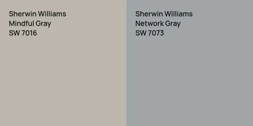 SW 7016 Mindful Gray vs SW 7073 Network Gray