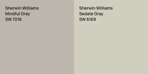 SW 7016 Mindful Gray vs SW 6169 Sedate Gray