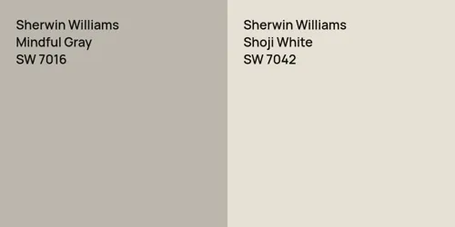 SW 7016 Mindful Gray vs SW 7042 Shoji White