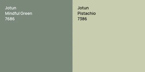 7686 Mindful Green vs 7386 Pistachio