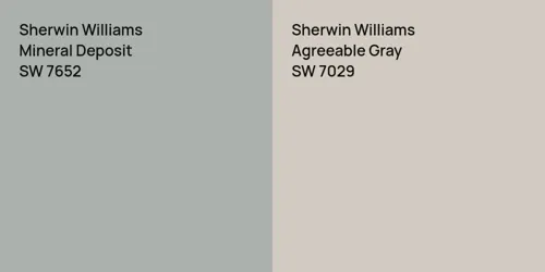 SW 7652 Mineral Deposit vs SW 7029 Agreeable Gray