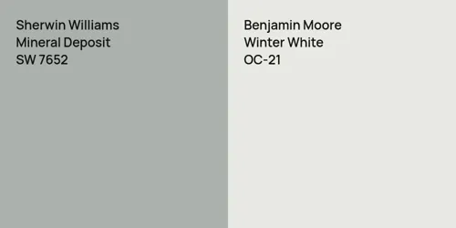 SW 7652 Mineral Deposit vs OC-21 Winter White