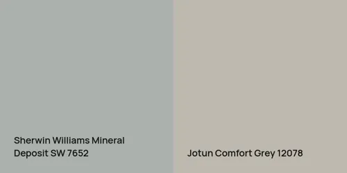 SW 7652 Mineral Deposit vs 12078 Comfort Grey