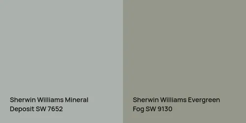 SW 7652 Mineral Deposit vs SW 9130 Evergreen Fog