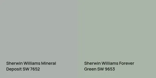 SW 7652 Mineral Deposit vs SW 9653 Forever Green