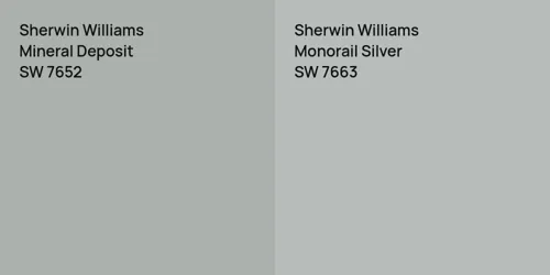 SW 7652 Mineral Deposit vs SW 7663 Monorail Silver