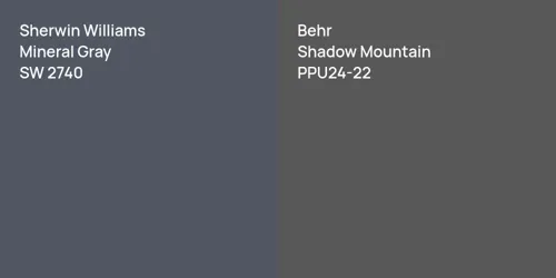 SW 2740 Mineral Gray vs PPU24-22 Shadow Mountain