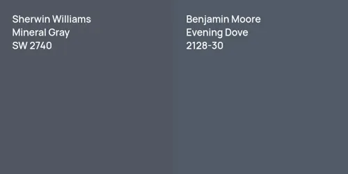 SW 2740 Mineral Gray vs 2128-30 Evening Dove