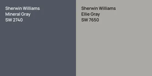 SW 2740 Mineral Gray vs SW 7650 Ellie Gray